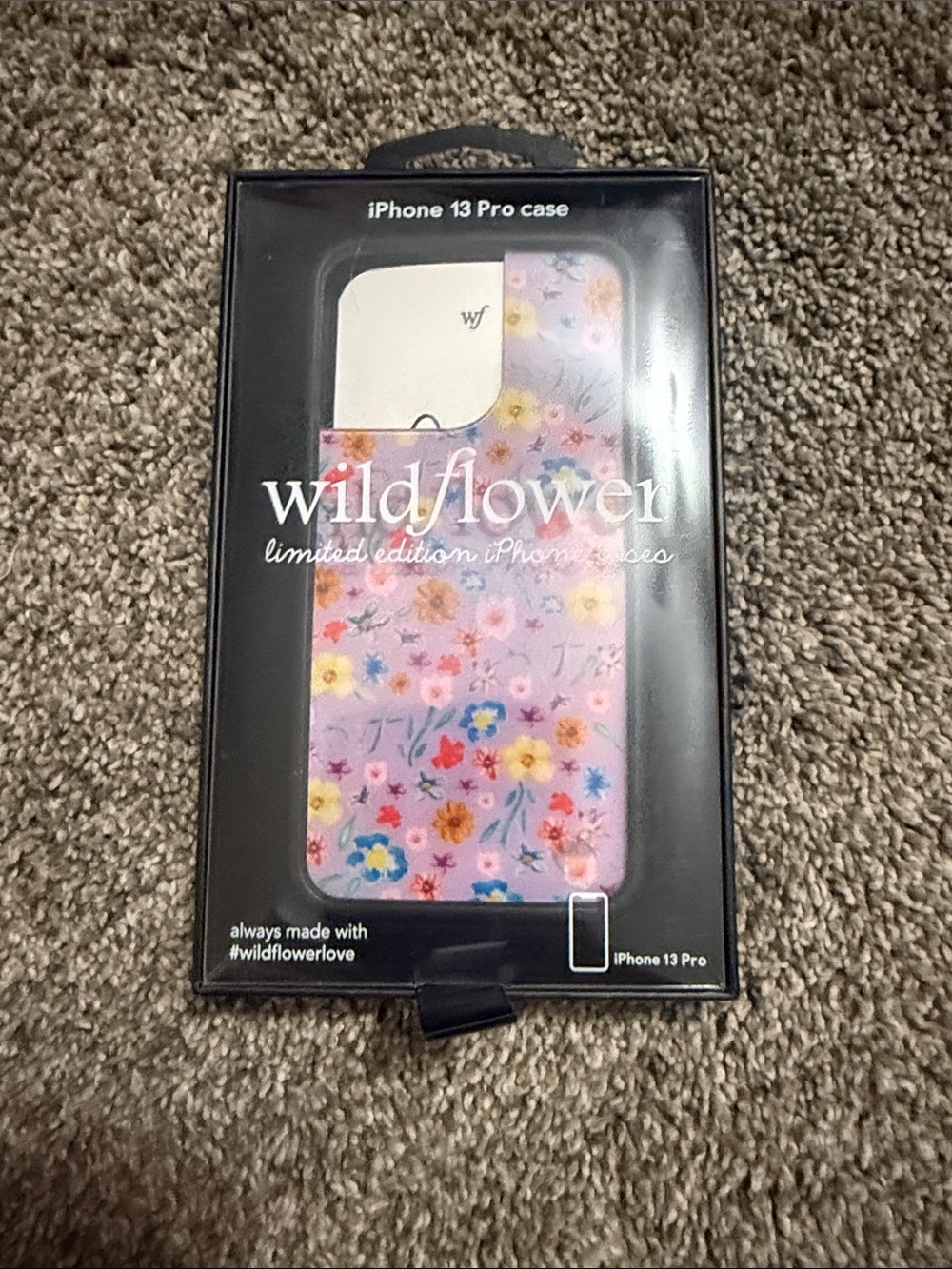 Wildflowers Pink Floral iPhone 13 Pro Case with Multicolor Blooms